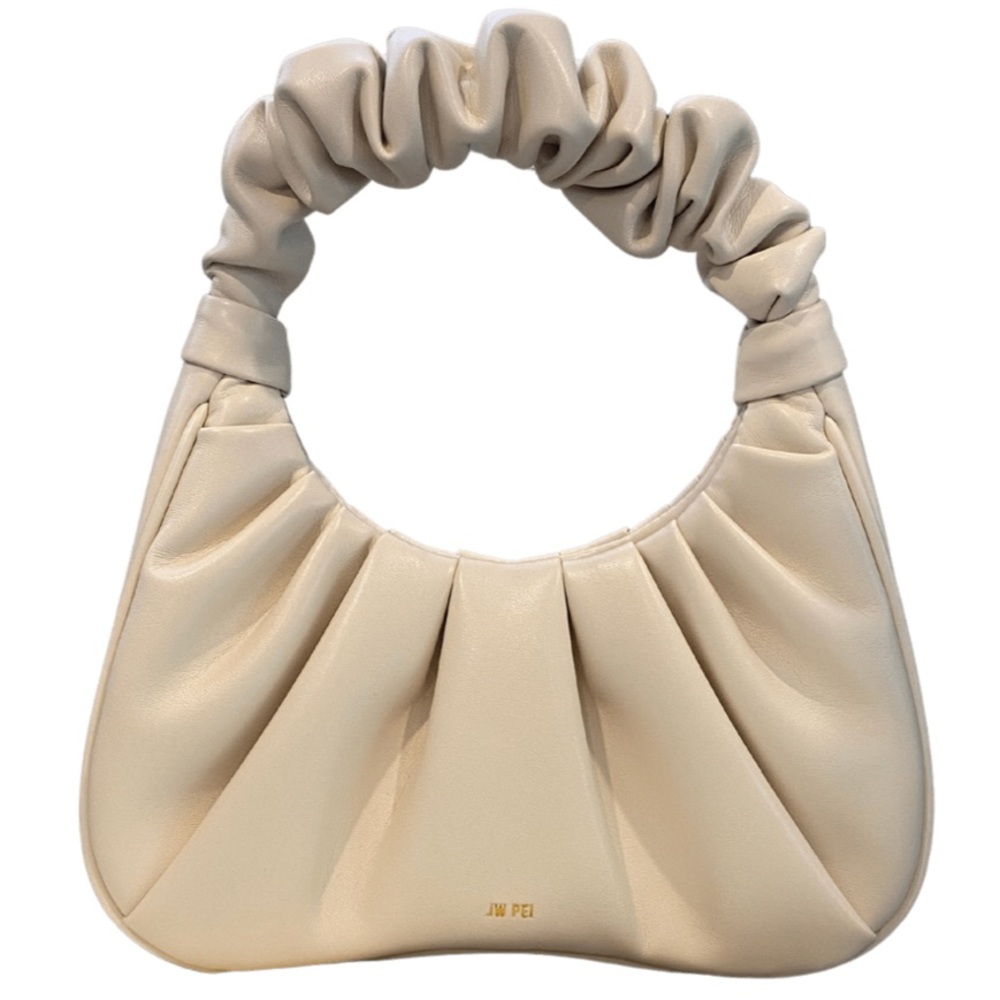 JW Pei GABBI Ruched Hobo Handbag - Ivory